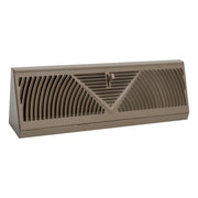15" Brown Steel corner baseboard supply register, angled view