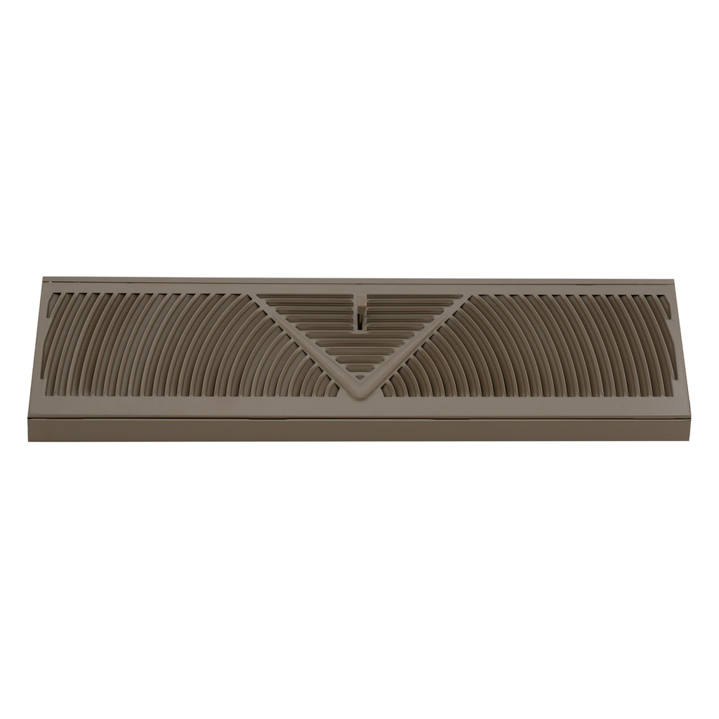 18" Corner Baseboard Register | Brown
