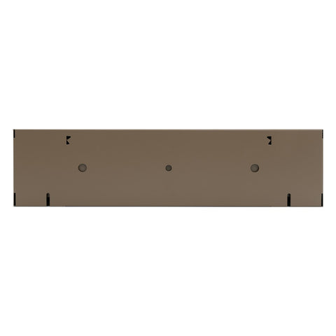 18" Brown Steel Corner Baseboard Register, Round Airflow Adjustable Vent Cover