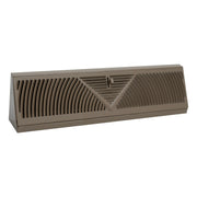 18" Brown Steel corner baseboard supply register, angled view