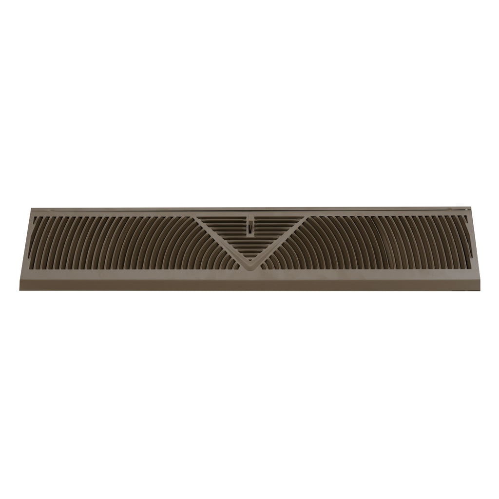 24" Corner Baseboard Register | Brown