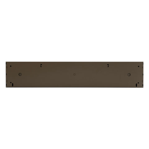 24" Brown Steel Corner Baseboard Register, Round Airflow Adjustable Vent Cover