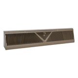 24" Brown Steel Art Deco Corner Baseboard Register, Round Airflow Adjustable Vent Cover