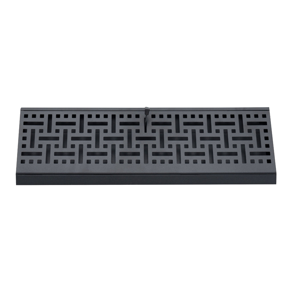 15" Corner Baseboard Register | Decorative Design | Black