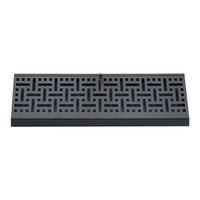 Fits 15" Baseboard Space | Corner Baseboard Register by Handua | Decorative Design | 15" External Length Register Vent Cover Grill | Adjustable Lever for Air Flow Control | Black
