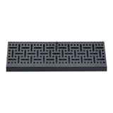 15" Corner Baseboard Register | Decorative Design | Black