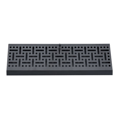 15" Corner Baseboard Register | Decorative Design | Black