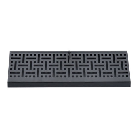 Fits 15" Baseboard Space | Corner Baseboard Register by Handua | Decorative Design | 15" External Length Register Vent Cover Grill | Adjustable Lever for Air Flow Control | Black