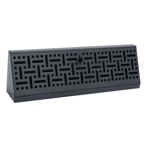 15" Corner Baseboard Register | Decorative Design | Black