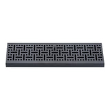 18" Corner Baseboard Register | Decorative Design | Black