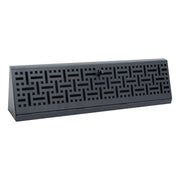 18" Black Steel corner baseboard supply register, angled view