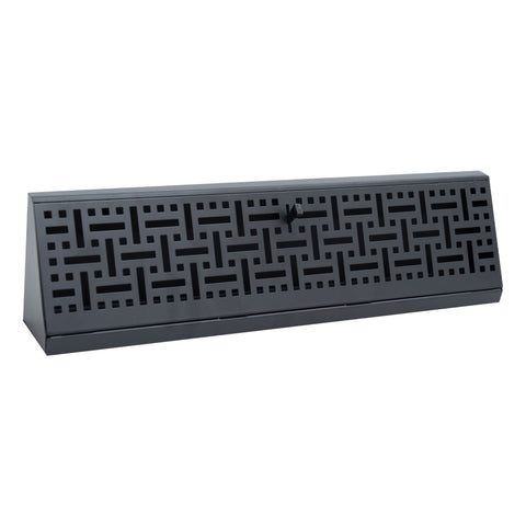 18" Corner Baseboard Register | Decorative Design | Black