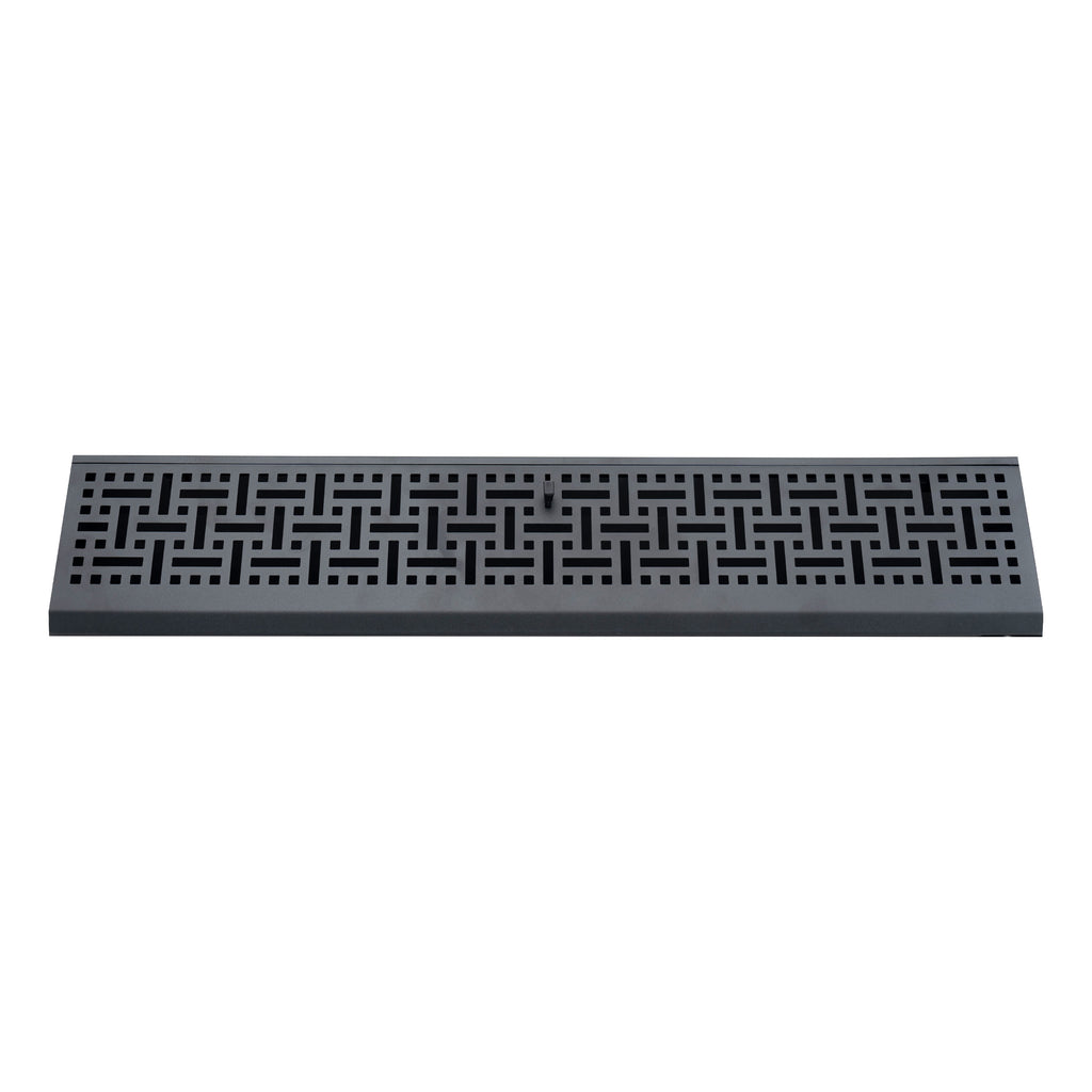24" Corner Baseboard Register | Decorative Design | Black