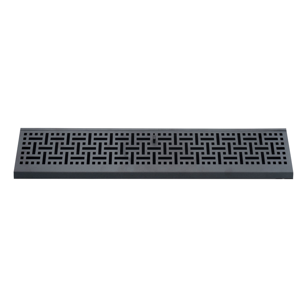 24" Corner Baseboard Register | Decorative Design | Black