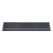 24" Black Steel corner baseboard supply register, front view