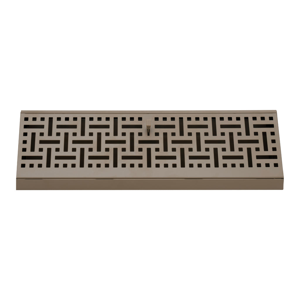 15" Corner Baseboard Register | Decorative Design | Brown