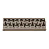 15" Corner Baseboard Register | Decorative Design | Brown