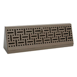 15" Brown Steel Basket Weave Corner Baseboard Register, Decorative Adjustable Vent Cover