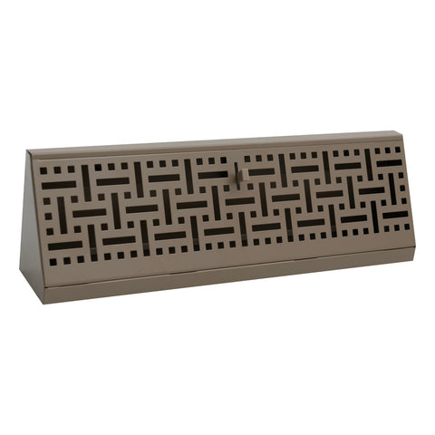 15" Corner Baseboard Register | Decorative Design | Brown