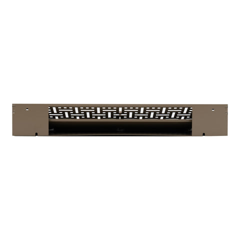 18" Corner Baseboard Register | Decorative Design | Brown