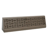 18" Brown Steel Basket Weave Corner Baseboard Register, Decorative Adjustable Vent Cover