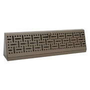 18" Brown Steel corner baseboard supply register, angled view