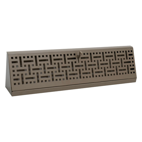 18" Corner Baseboard Register | Decorative Design | Brown
