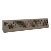 24" Brown Steel corner baseboard supply register, angled view