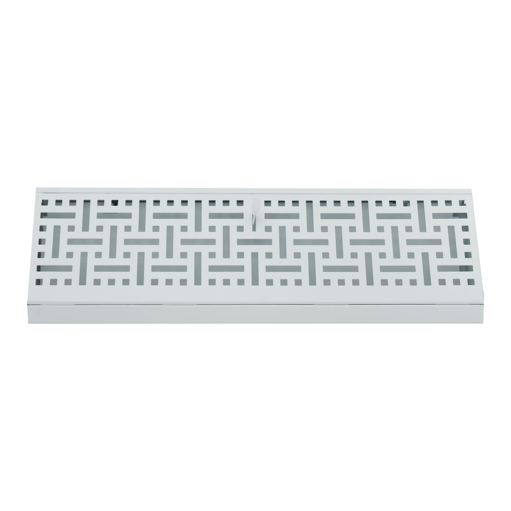 15" Corner Baseboard Register | Decorative Design | White