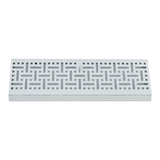 15" Corner Baseboard Register | Decorative Design | White
