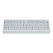 15" White Steel corner baseboard supply register, front view
