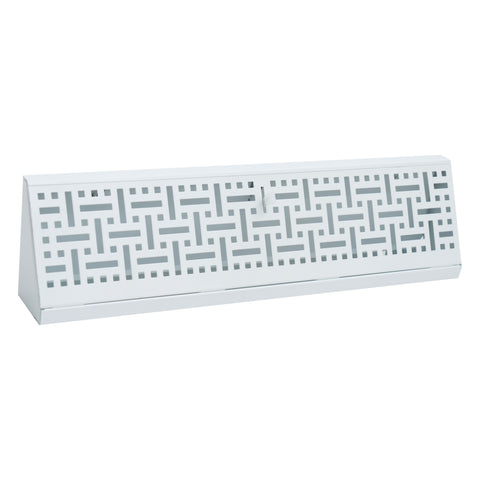 18" Corner Baseboard Register | Decorative Design | White