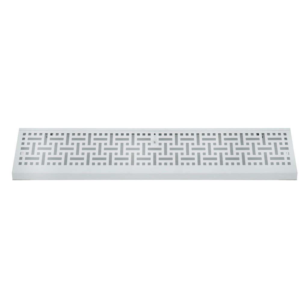 24" Corner Baseboard Register | Decorative Design | White