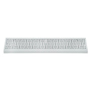 24" White Steel corner baseboard supply register, front view