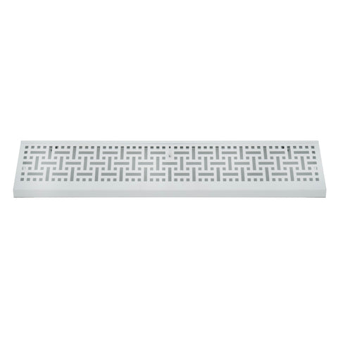 24" Corner Baseboard Register | Decorative Design | White