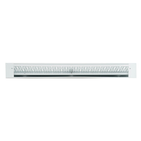 24" Corner Baseboard Register | Decorative Design | White