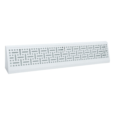 24" Corner Baseboard Register | Decorative Design | White