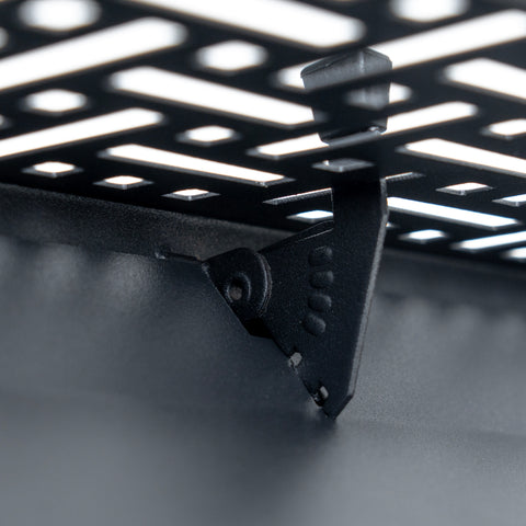 18" Corner Baseboard Register | Decorative Design | Black