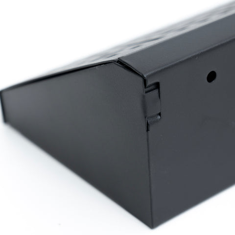 15" Corner Baseboard Register | Decorative Design | Black