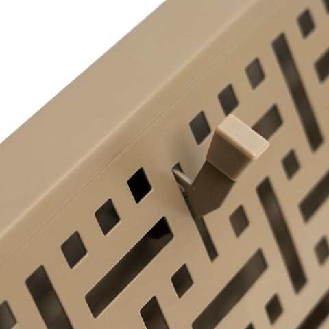 18" Corner Baseboard Register | Decorative Design | Brown