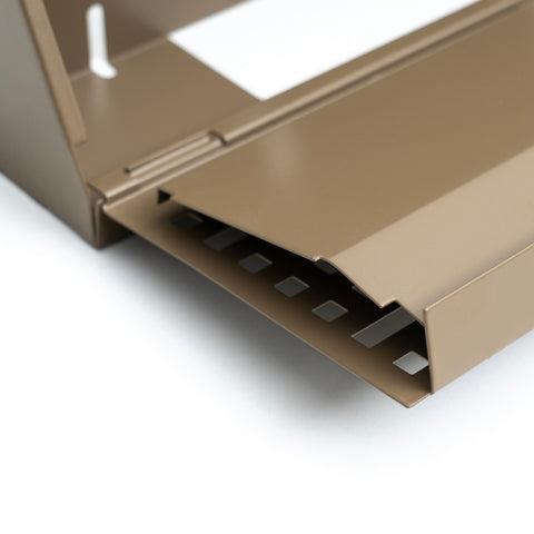 15" Corner Baseboard Register | Decorative Design | Brown