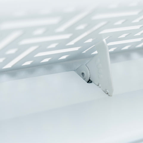 24" Corner Baseboard Register | Decorative Design | White
