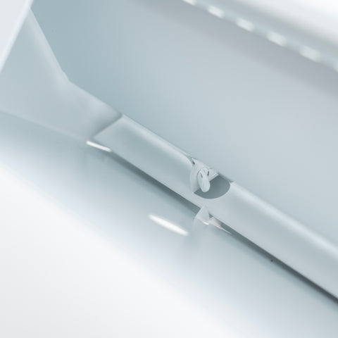 18" Corner Baseboard Register | Decorative Design | White