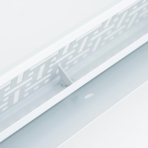 24" Corner Baseboard Register | Decorative Design | White