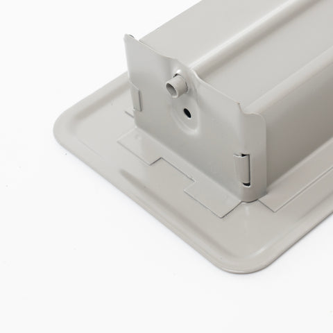 2"x10" Heavy Duty Steel Floor Register, Louvered Air Vent with Adjustable Damper | Gray | Out. Dim.: 3-3/4"W X 11-3/4"H