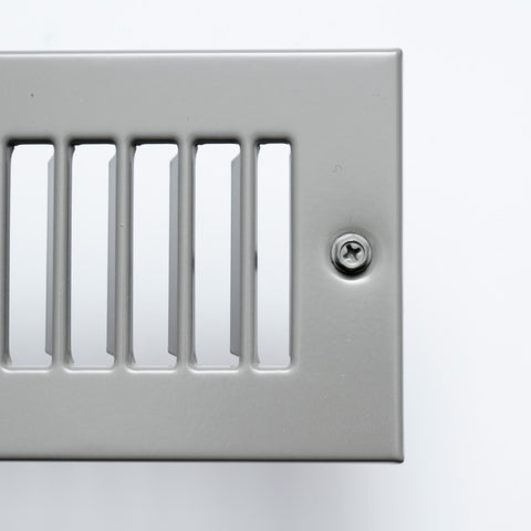 Fits 4x12 Duct Opening | Toe Kick Vent Cover | Cabinet Toe Kick Space Register Grille | HVAC Toe Space Vent Cover | Outer Dimensions: 5 3/8" X 13 3/8" | Gray