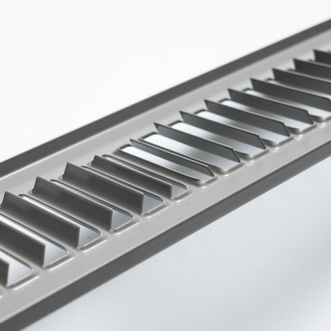 Fits 4x12 Duct Opening | Toe Kick Vent Cover | Cabinet Toe Kick Space Register Grille | HVAC Toe Space Vent Cover | Outer Dimensions: 5 3/8" X 13 3/8" | Gray
