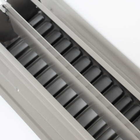 Handua HVAC Gray Floor Register with Louvered Design | Heavy Duty Walkable Design with Damper| Multipack
