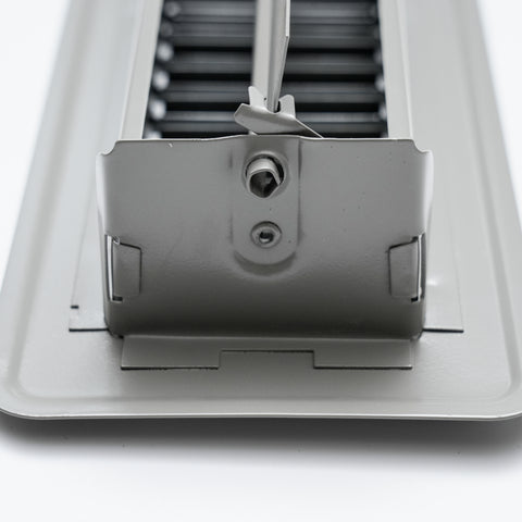Handua HVAC Gray Floor Register with Louvered Design | Heavy Duty Walkable Design with Damper| Multipack