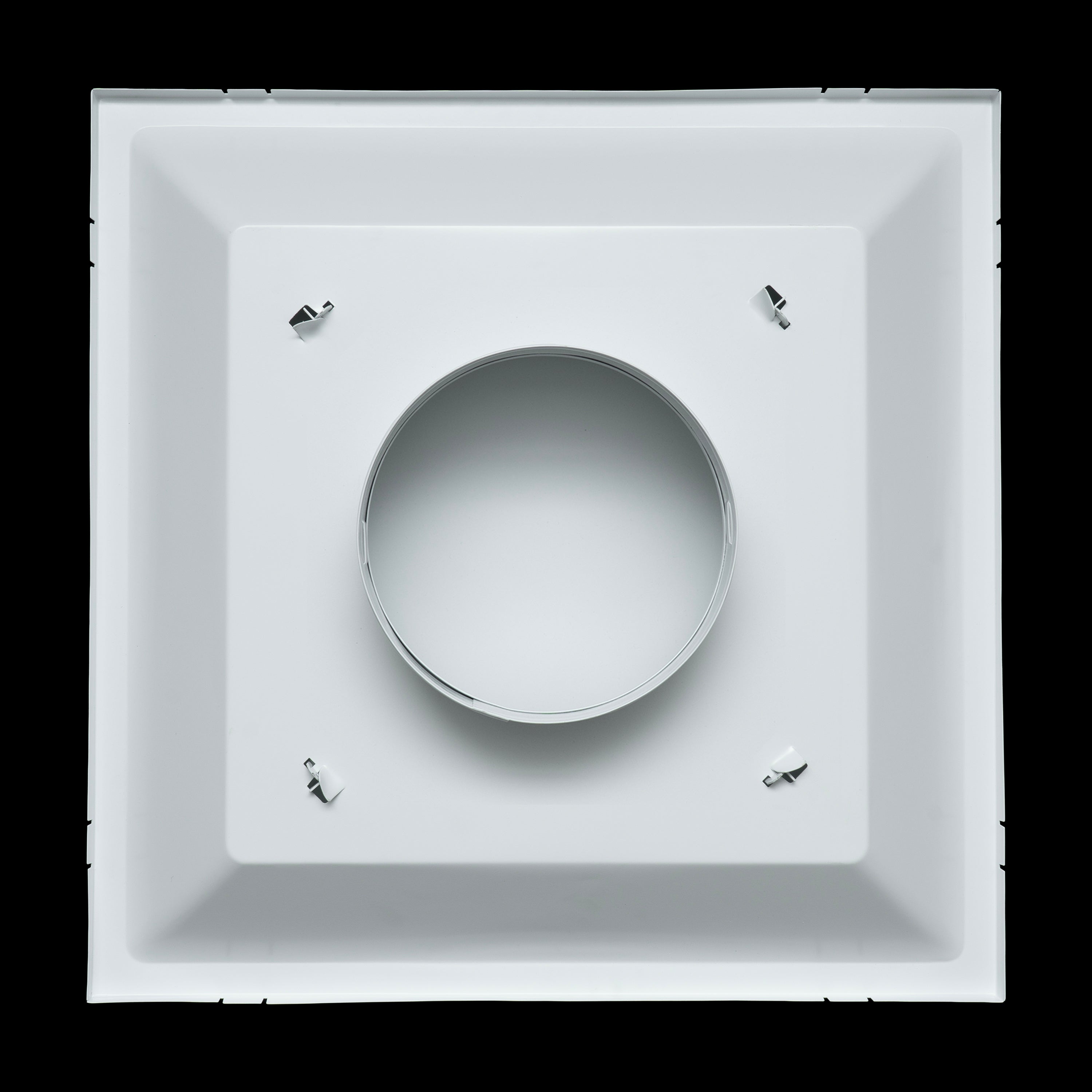 24 x 24-inch White Steel T-bar plaque diffuser, rear view